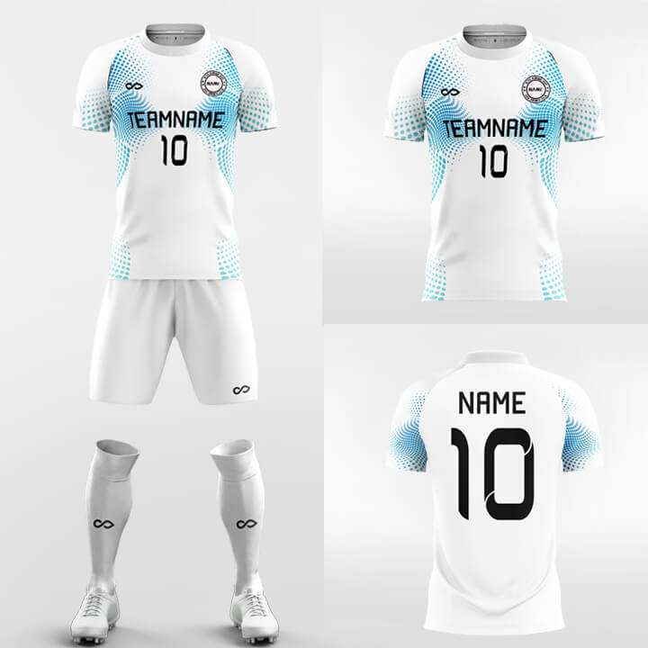 Custom Wave Point Soccer Jerseys Set Sublimated Design Kit