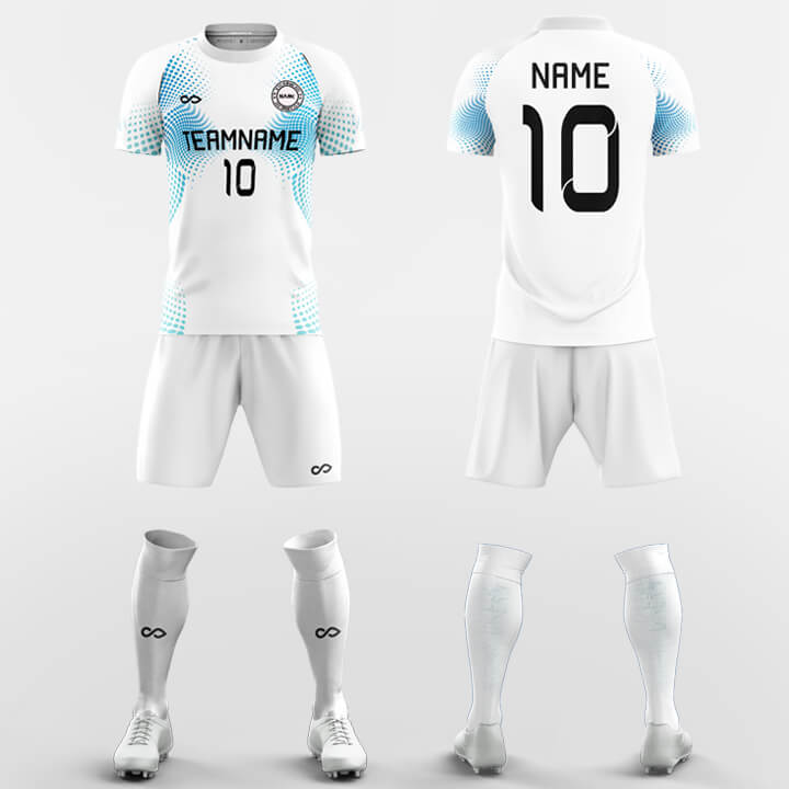 Custom Wave Point Soccer Jerseys Set Sublimated Design Kit