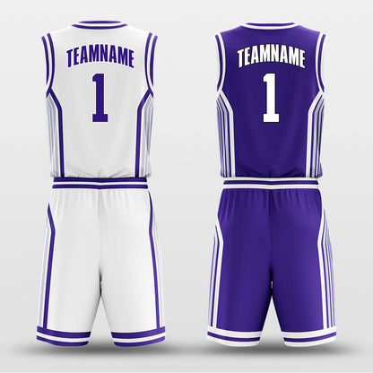 Custom Reversible Ayanami Basketball Jersey Double Side Set