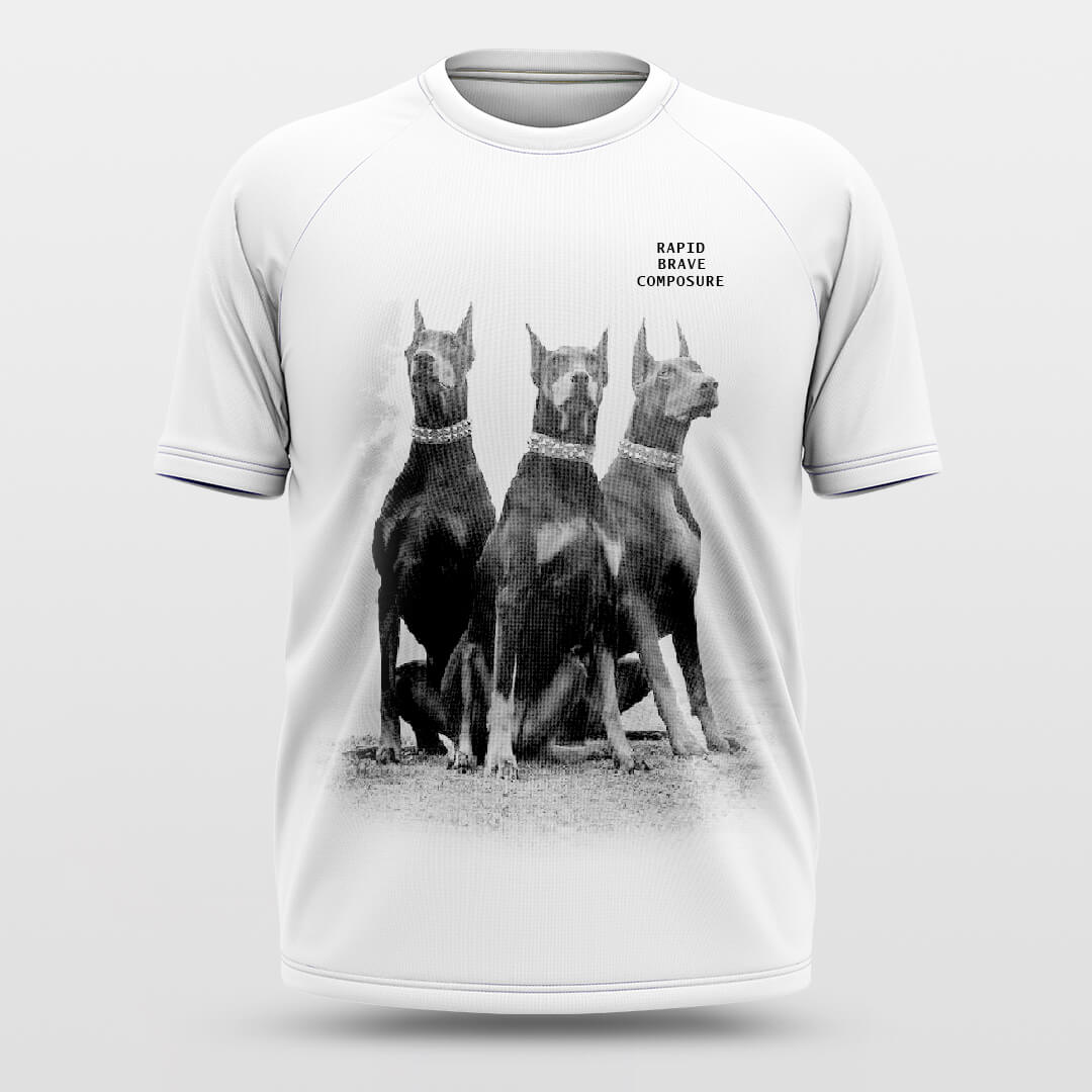 Doberman Pinscher Print T-Shirt Casual Tees Tops BP-12