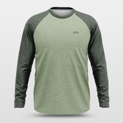 Custom Basic Green Classic Style Crew Neck T-Shirts Full Sublimated