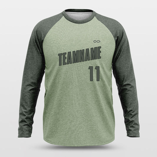 Custom Basic Green Classic Style Crew Neck T-Shirts Full Sublimated