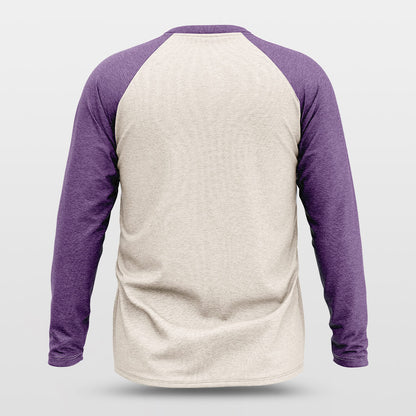 Custom Basic Purple Classic Style Crew Neck T-Shirts Full Sublimated