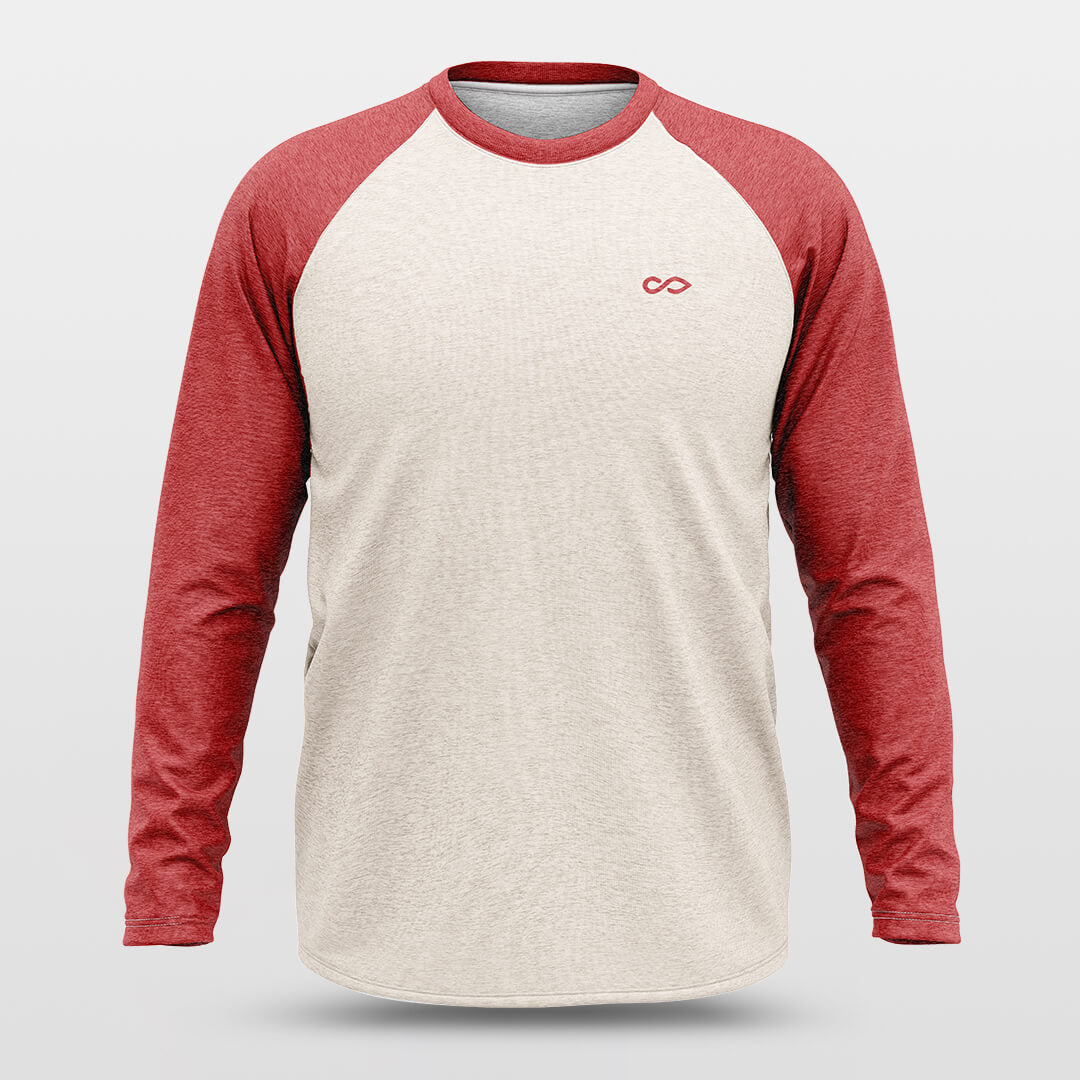 Custom Basic Red Classic Style Crew Neck T-Shirts Full Sublimated