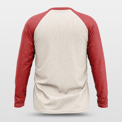 Custom Basic Red Classic Style Crew Neck T-Shirts Full Sublimated