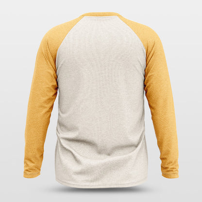 Custom Basic Yellow Classic Style Crew Neck T-Shirts Full Sublimated