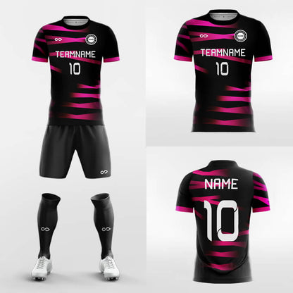 Black Pink-Custom Soccer Jerseys with Shorts Sublimated for School Kit