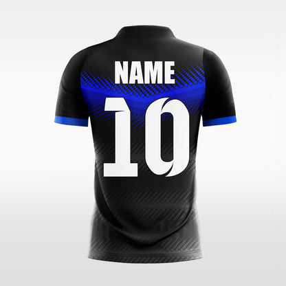 Custom Polka-Dotted Blue Sublimation Sport Soccer Tops Jersey