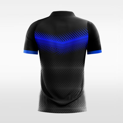 Custom Polka-Dotted Blue Sublimation Sport Soccer Tops Jersey