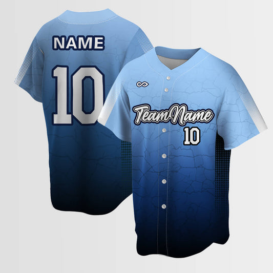 Customized Cracking Men's Sublimated Button-Down Baseball Jersey