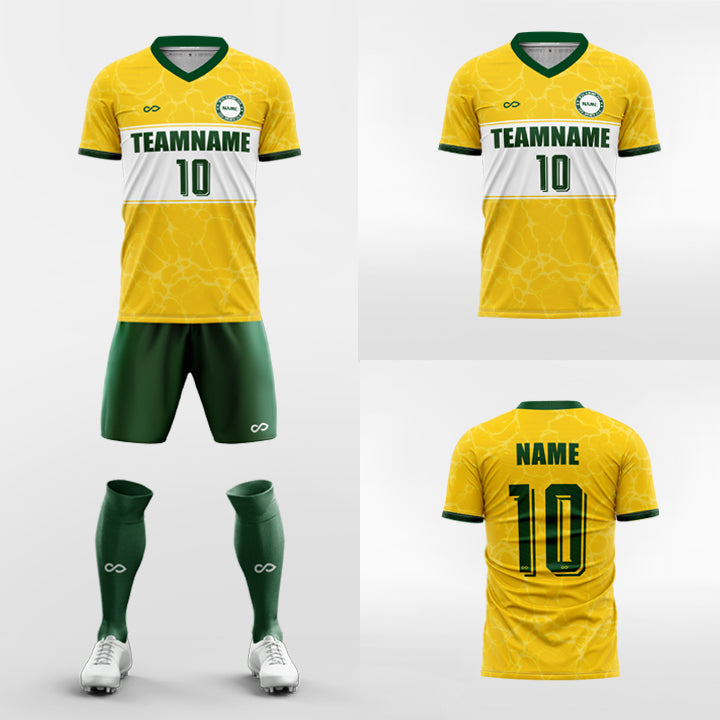 Champagne- Custom Youth Soccer Jerseys with Shorts Sublimated Kit