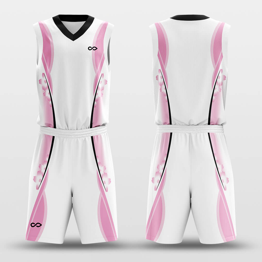 Cherry Blossom Pink- Custom Sublimated Basketball Jersey Set