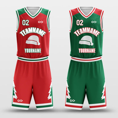 Christmas Gift Reversible Basketball Jersey Set