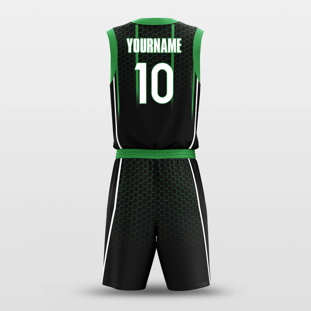 Custom Crocodile Green Uniform Basketball Jersey Set