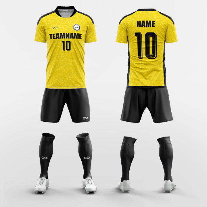 Custom Almond Soccer Jerseys Set Sublimated Design Kit