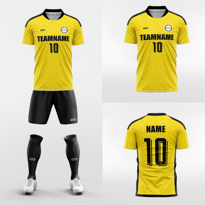 Custom Almond Soccer Jerseys Set Sublimated Design Kit