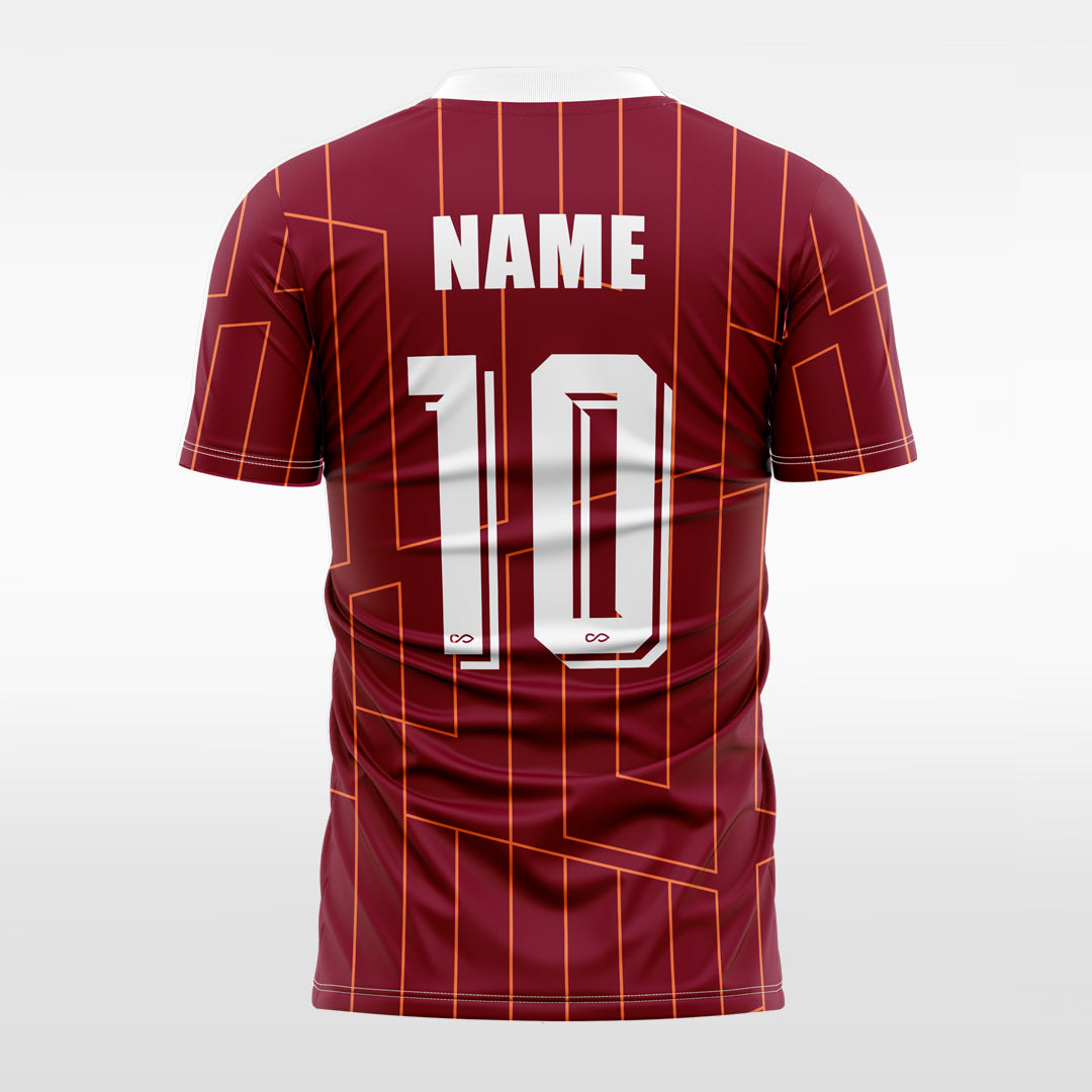 Custom Appease Red Sublimation Soccer Tops Jersey