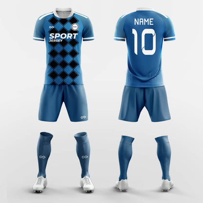 Custom Maze Rhombic Uniform Soccer Sets Jersey Kit