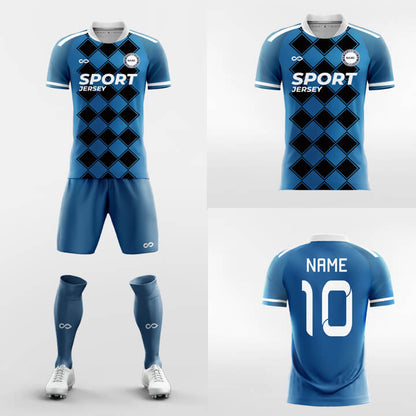 Custom Maze Rhombic Uniform Soccer Sets Jersey Kit