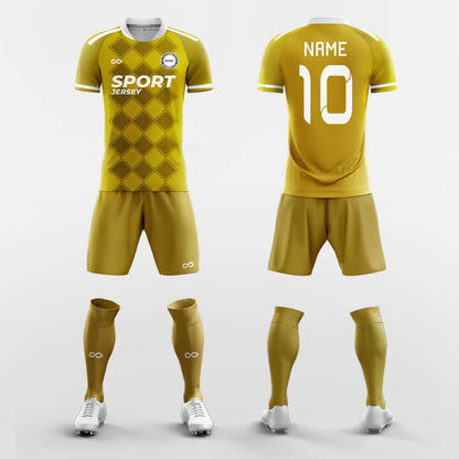 Custom Maze Rhombic Uniform Soccer Sets Jersey Kit