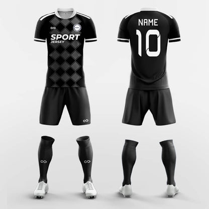 Custom Maze Rhombic Uniform Soccer Sets Jersey Kit