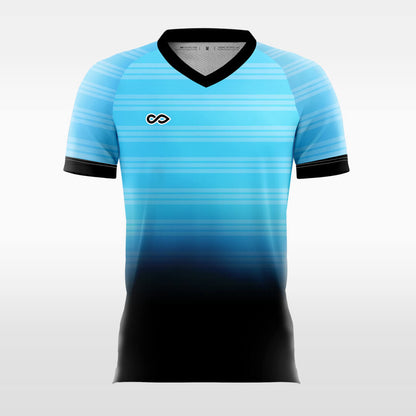 Custom Ombre Horizontal Stripe Sublimation Sport Soccer Tops Jersey