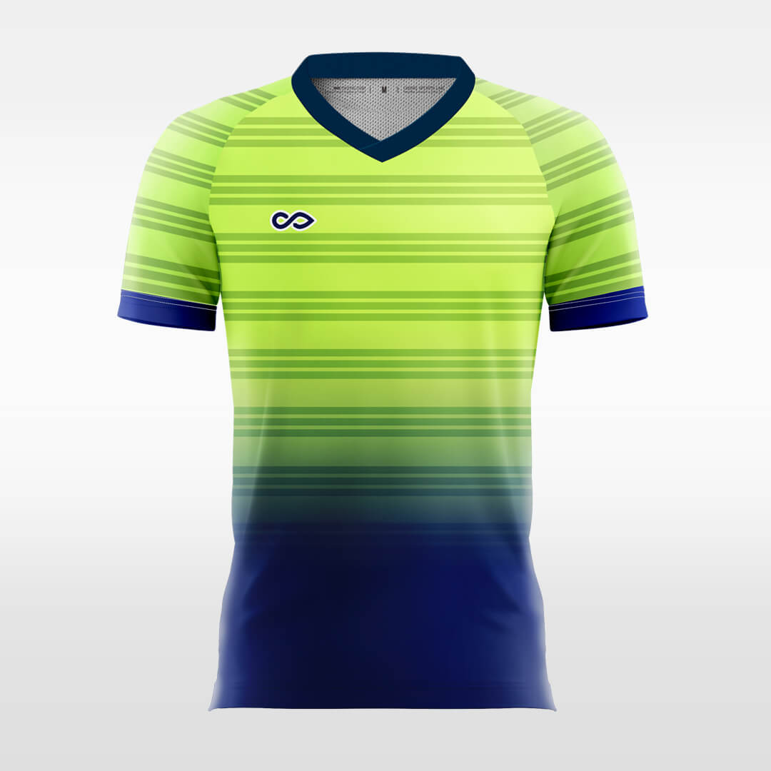 Custom Ombre Horizontal Stripe Sublimation Sport Soccer Tops Jersey