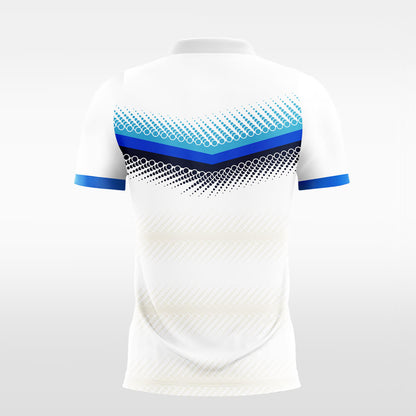 Custom Polka-Dotted Blue Sublimation Sport Soccer Tops Jersey