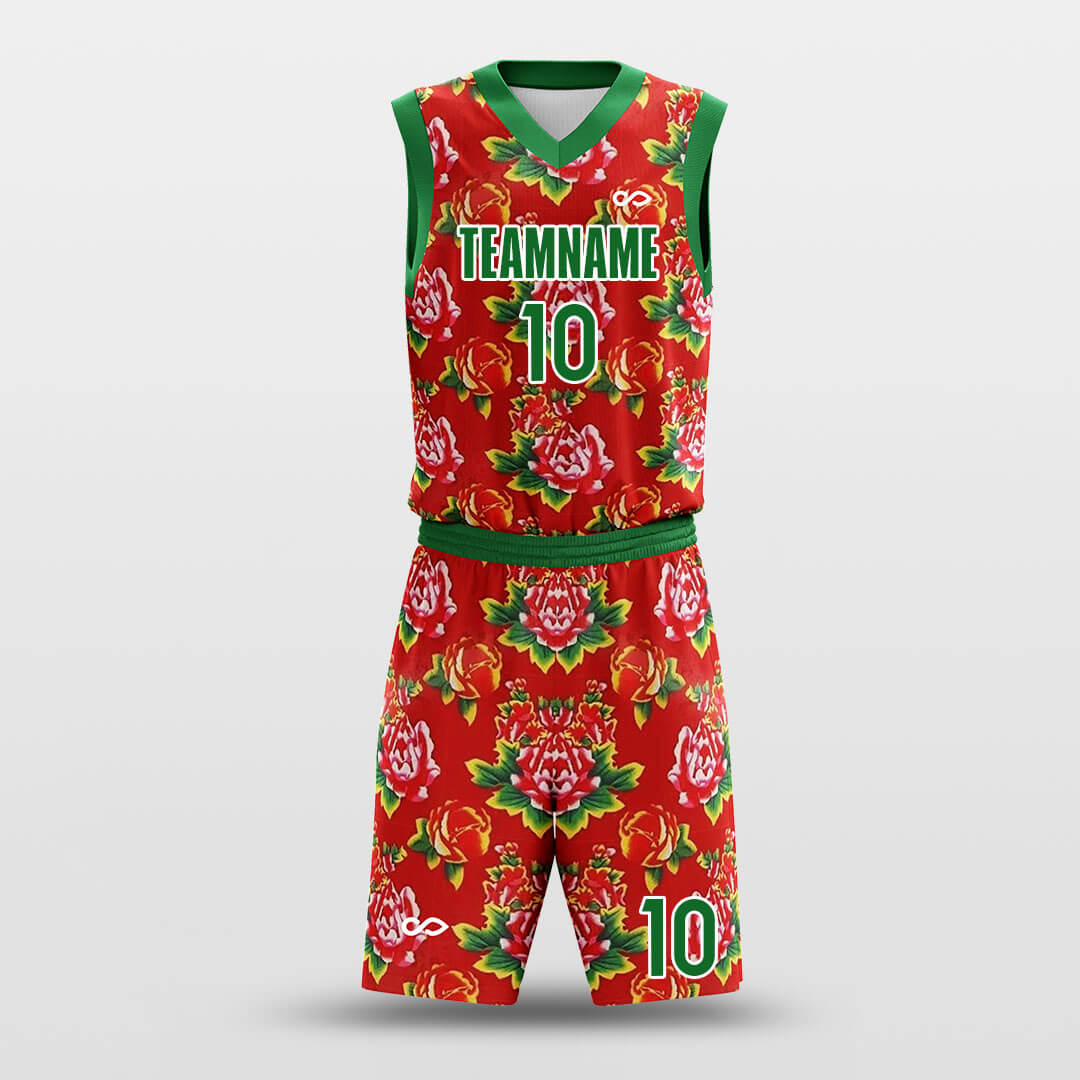 DongBei Flower2 - Custom Sublimated Basketball Jersey Set