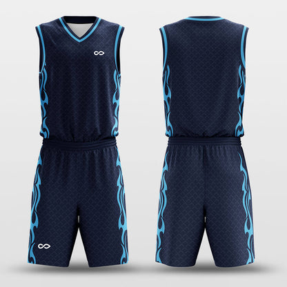 Custom dragon's spine Print Veiled Design Uniform Basketball Jersey Set