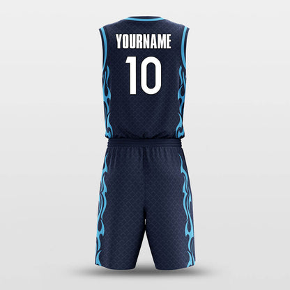 Custom dragon's spine Print Veiled Design Uniform Basketball Jersey Set