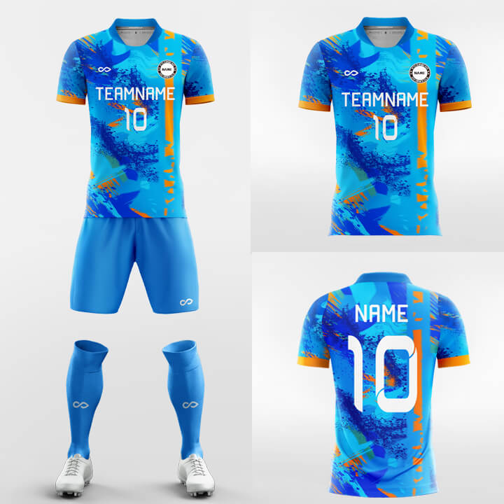 Custom Dynamic Storm Soccer Jerseys Set Sublimated Design Kit