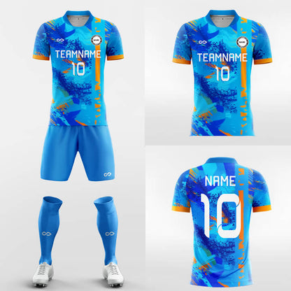 Custom Dynamic Storm Soccer Jerseys Set Sublimated Design Kit