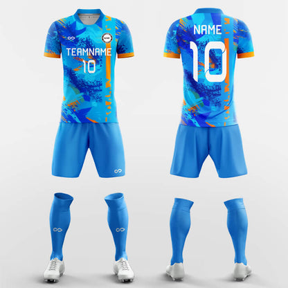 Custom Dynamic Storm Soccer Jerseys Set Sublimated Design Kit