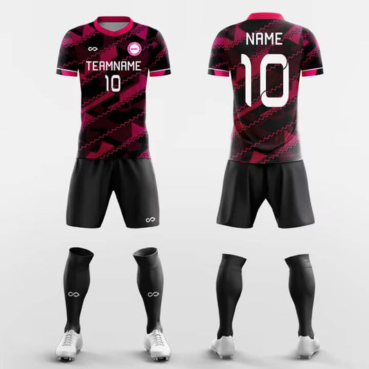 Custom Enthusiastic Soccer Jerseys Set Sublimated Design Kit