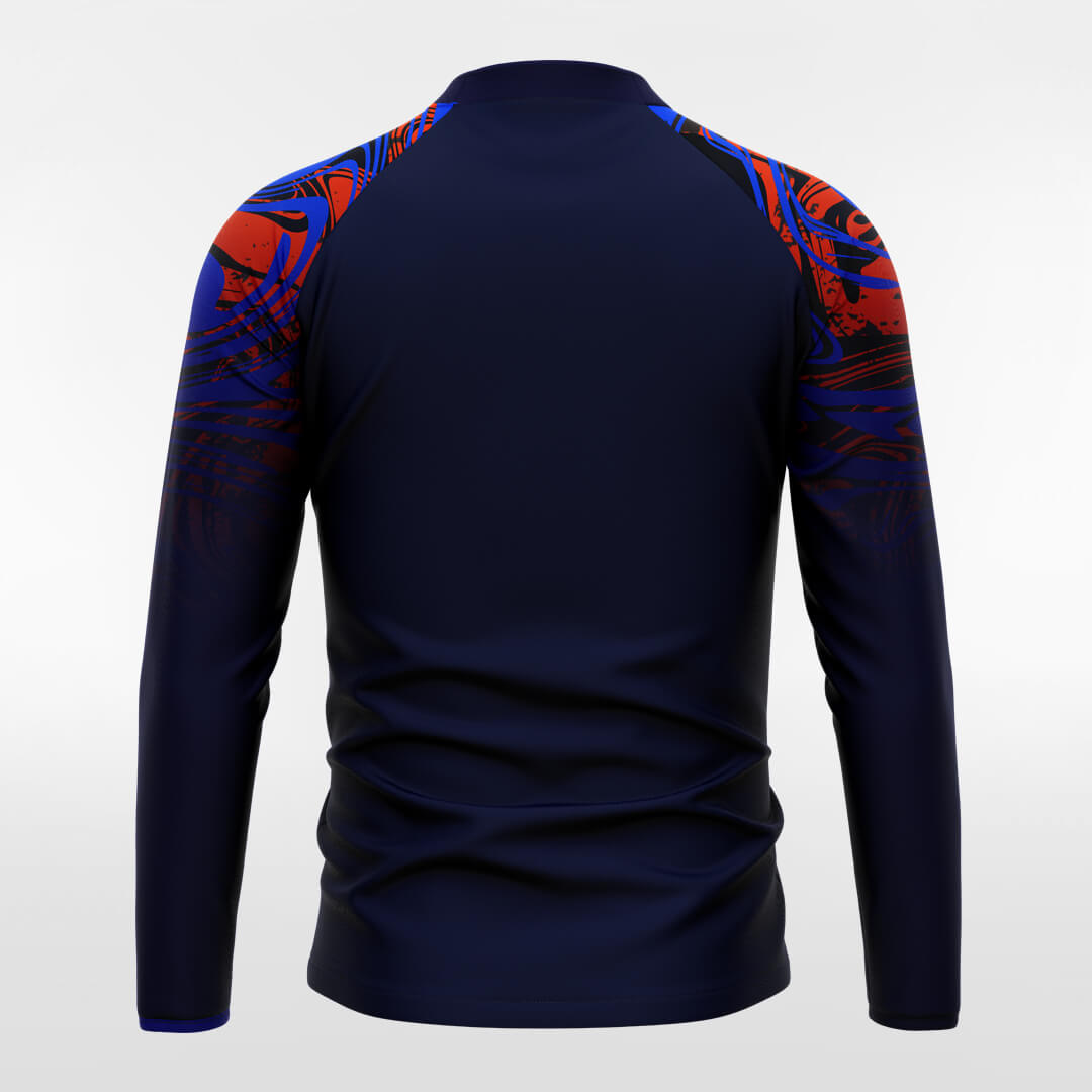 Custom Fume Print Men's 1/4 Zip Jacket