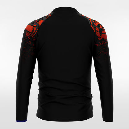 Custom Fume Print Men's 1/4 Zip Jacket