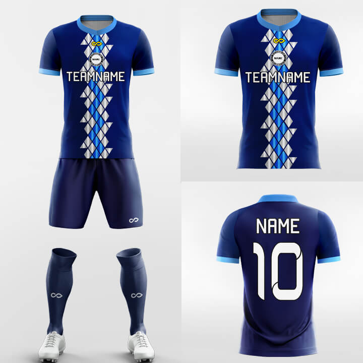 Custom Geometric Storm Uniform Soccer Sets Jersey Kit