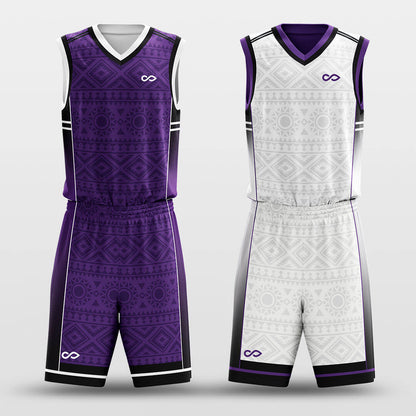 Geometric Patterns - Custom Reversible Basketball Jersey Set Sublimated