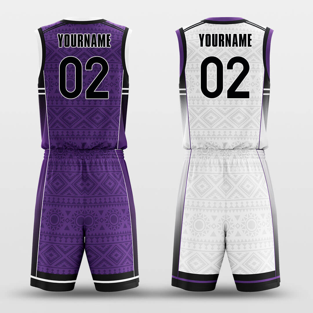 Geometric Patterns - Custom Reversible Basketball Jersey Set Sublimated