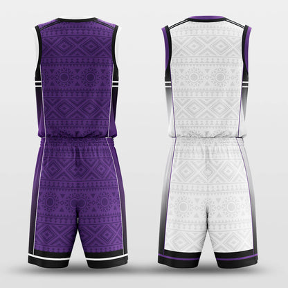 Geometric Patterns - Custom Reversible Basketball Jersey Set Sublimated