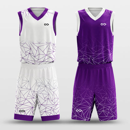 Custom Adult Youth Geometry Stacking Basketball Jersey Set Reversible Uniform