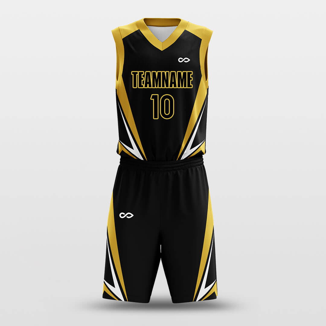 Custom Golden Armor Glory Uniform Basketball Jersey Set