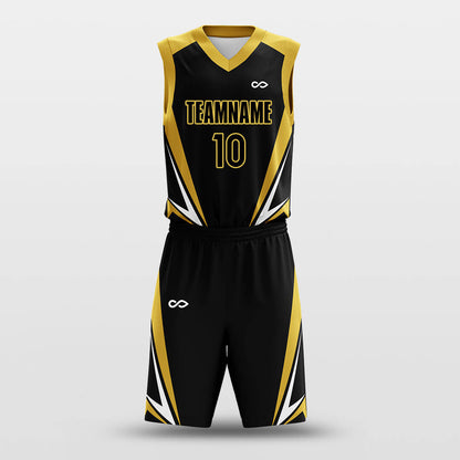 Custom Golden Armor Glory Uniform Basketball Jersey Set