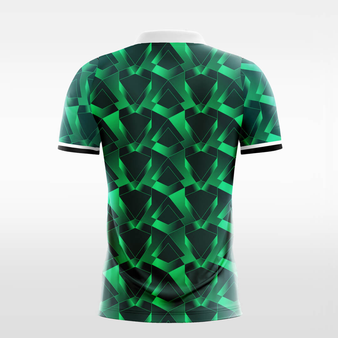 Custom Geometric Pattern Green Sublimation Handball Top Jersey