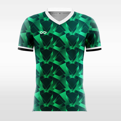 Custom Geometric Pattern Green Sublimation Handball Top Jersey