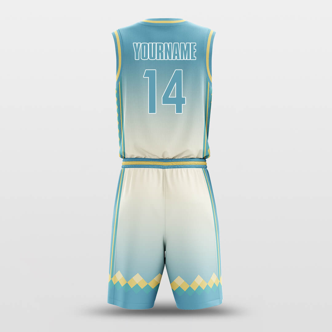 Custom Ombre Rhombic Outstanding Uniform Basketball Jersey Set