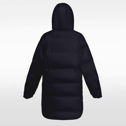 Custom Ice Hooded Warm Quilted Winter Long Coat Cold Weather Parka