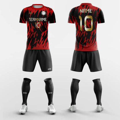 Custom Splash Ink Soccer Jerseys Set Sublimated Design Kit