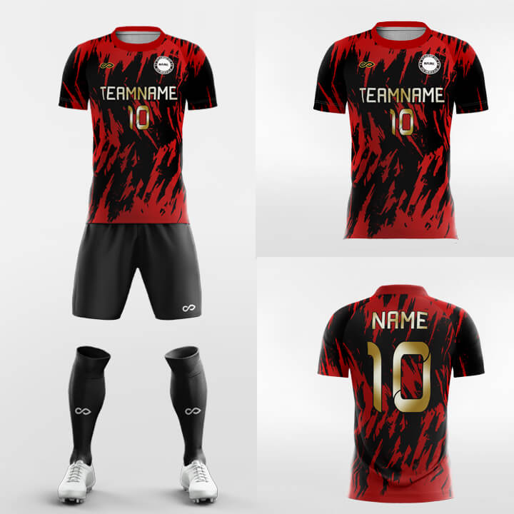 Custom Splash Ink Soccer Jerseys Set Sublimated Design Kit